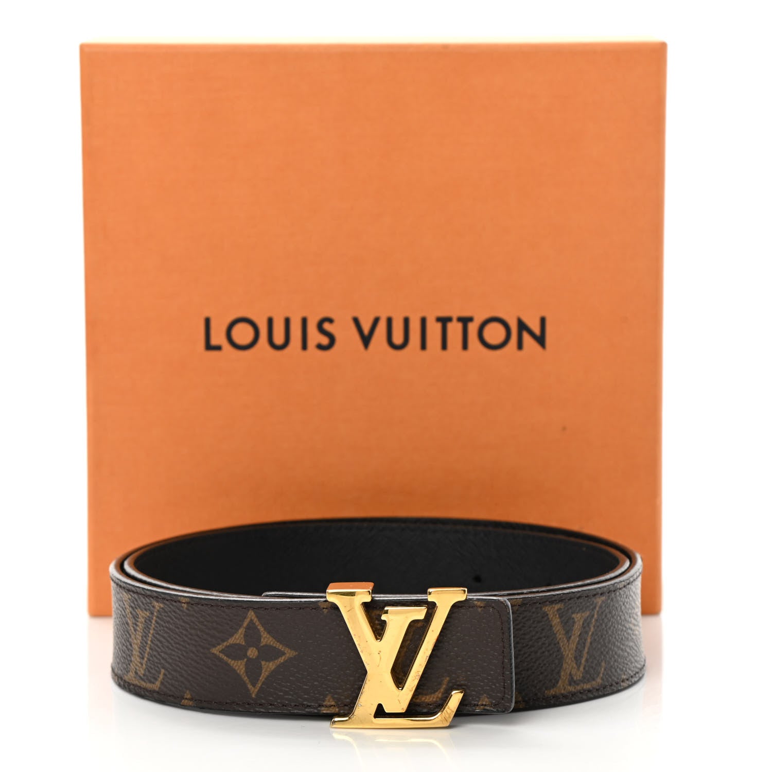 Louis Vuitton Calfskin Monogram 30mm LV Initiales Reversible Belt 75 30 Black 7 of 7