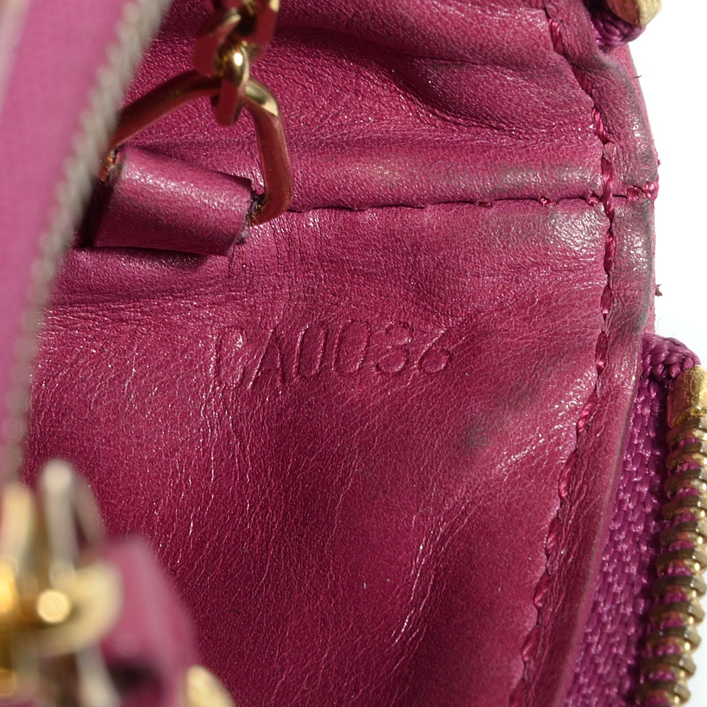 Monogram Charms Key Pouch Fuchsia