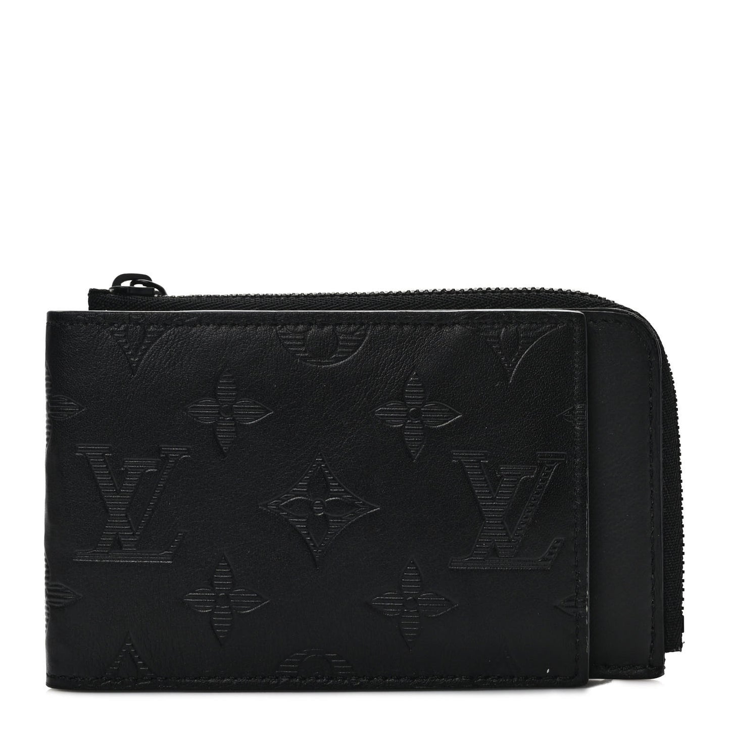 Calfskin Monogram Shadow Hybrid Wallet Black