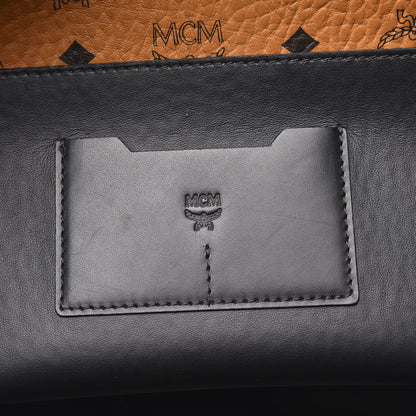 MCM Visetos Calfskin Motif Rombi Lion Printed Traveler Weekender Bag Cognac 5 of 13