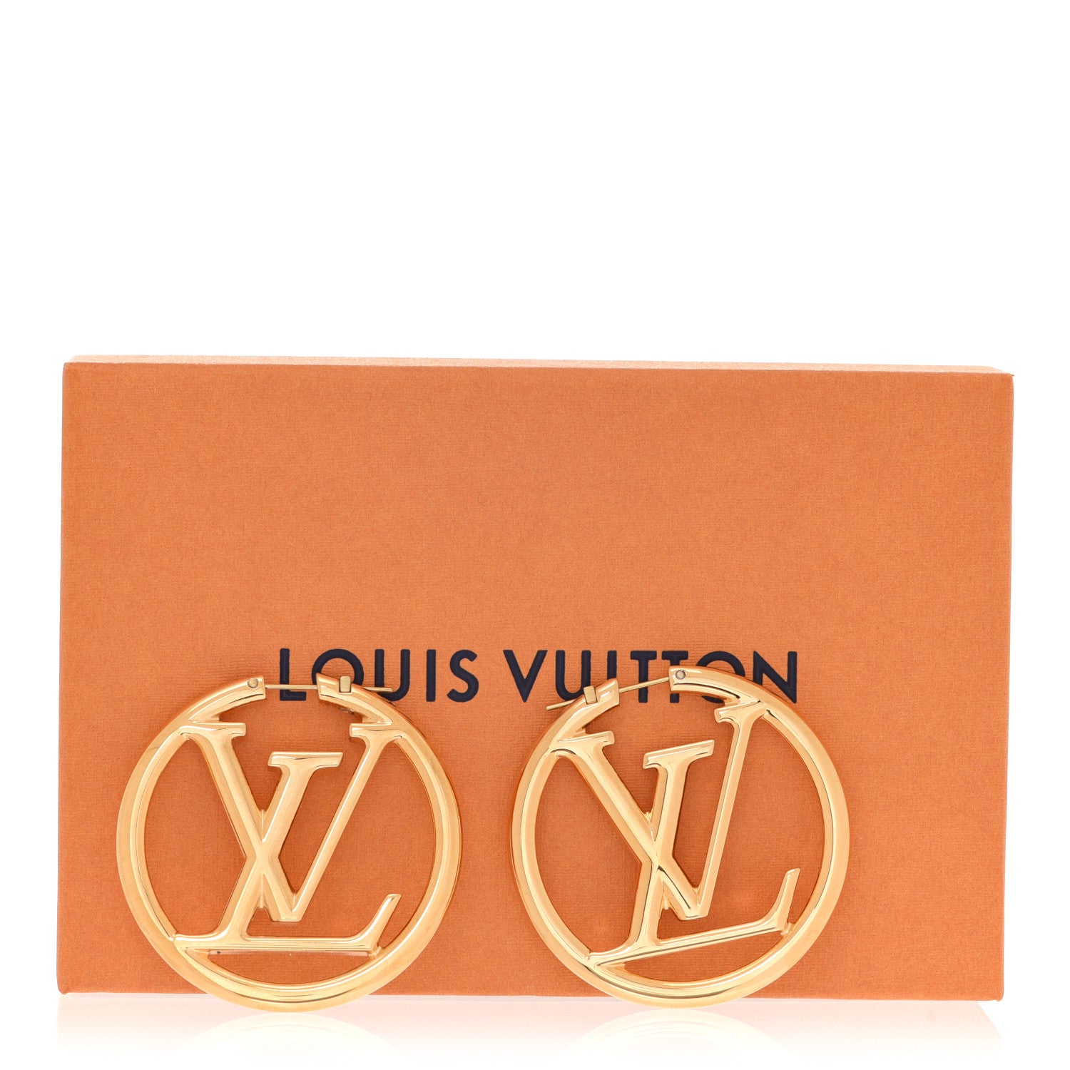 Louis Vuitton Metal Louise Hoop Earrings Gold 5 of 5