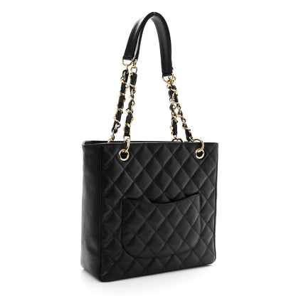 Chanel Caviar Quilted Petit Shopping Tote PST Black 3 of 11