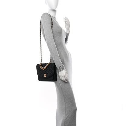 Chanel Calfskin Caviar Quilted Chain Handle Flap Black 2 of 10