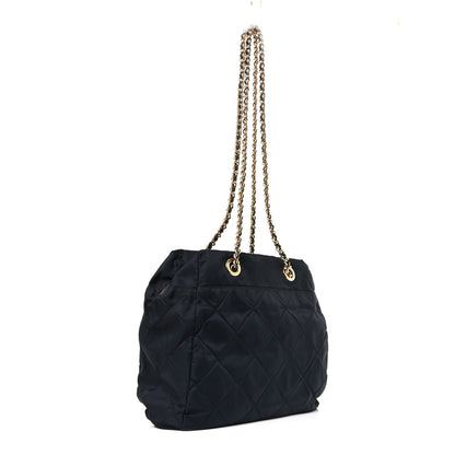 Prada Nylon Tessuto Quilted Shoulder Bag Black 3 of 9