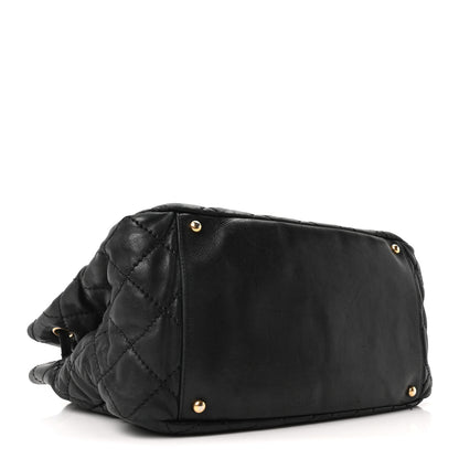 Chanel Aged Calfskin Quilted Accordion Flap Black 4 of 10