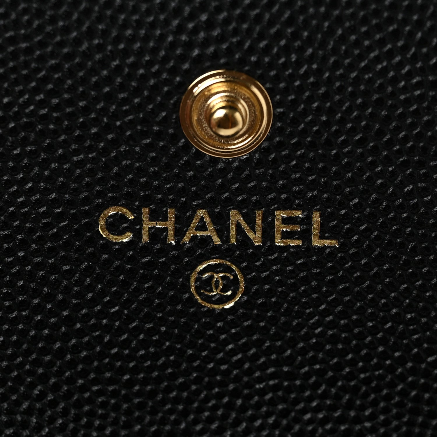 Chanel Caviar Quilted Enamel Coco Casino Flap Card Holder Wallet Black 6 of 9