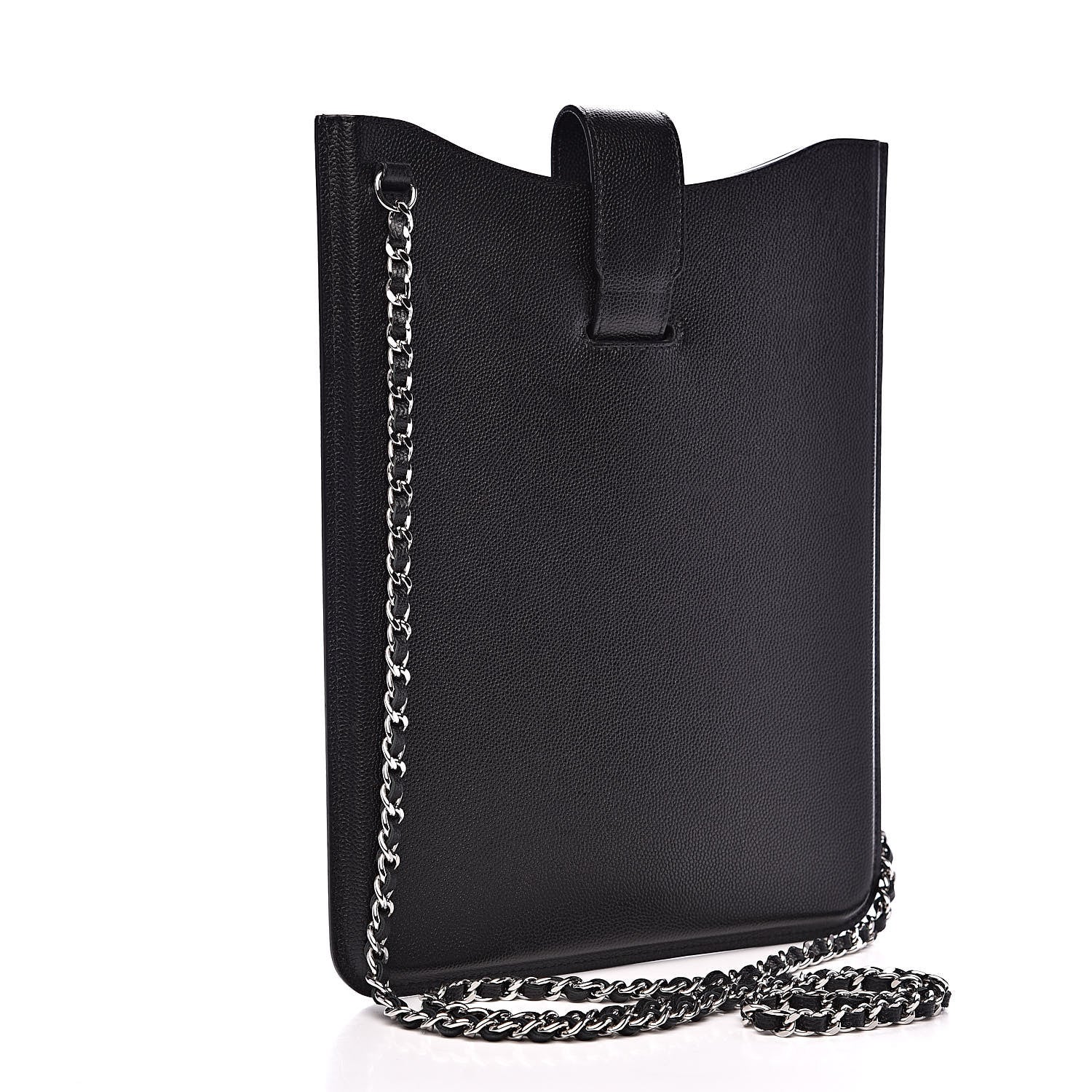 Chanel Caviar iPad Case Crossbody Black 3 of 9