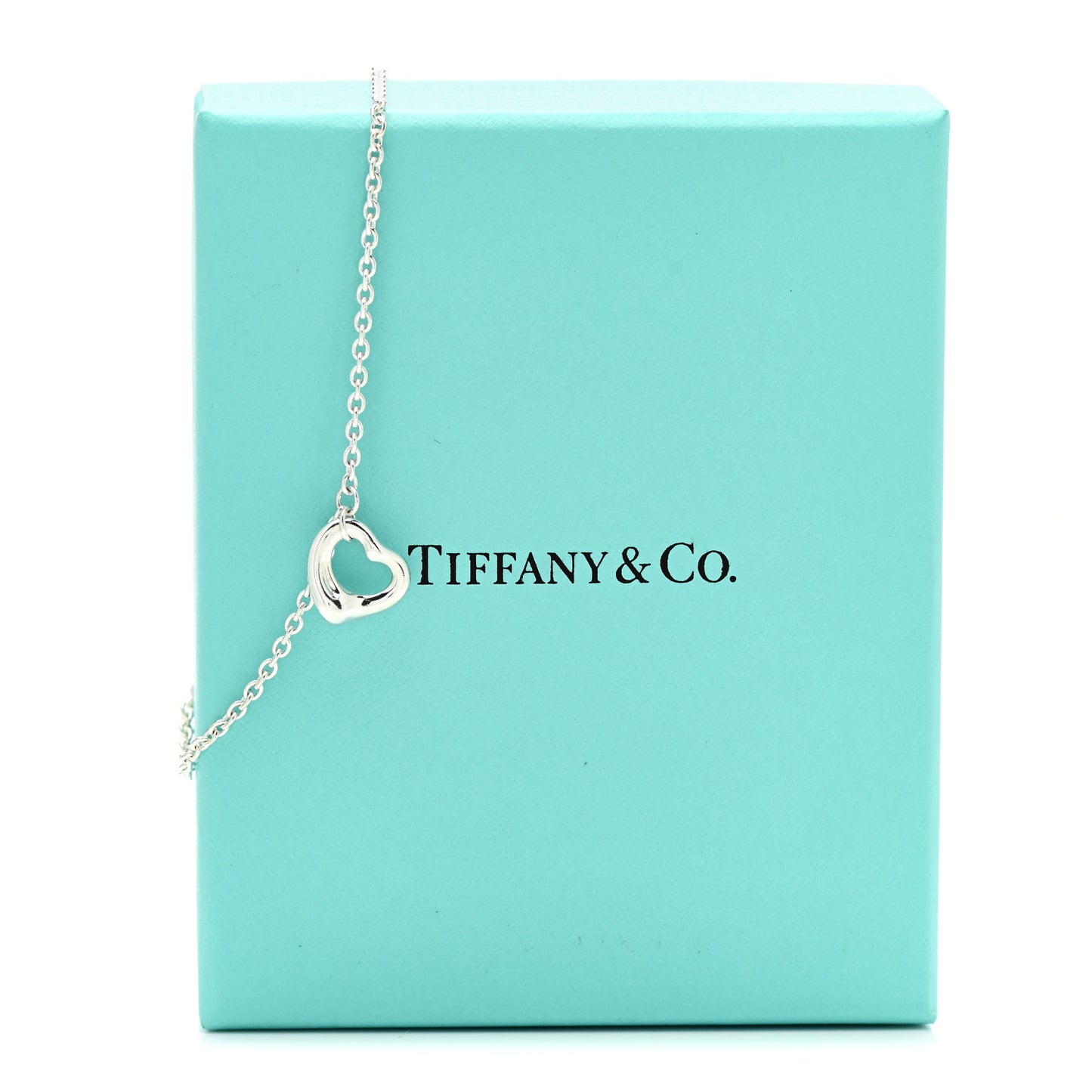 Sterling Silver Elsa Peretti Open Heart Charm Bracelet