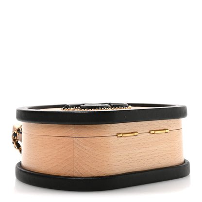 Chanel Beech Wood Lambskin Round CC Vanity Case Black 4 of 11