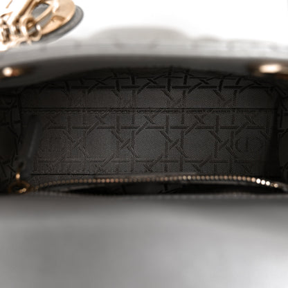 Christian Dior Metallic Lambskin Cannage Mini Lady Dior Grey 5 of 9