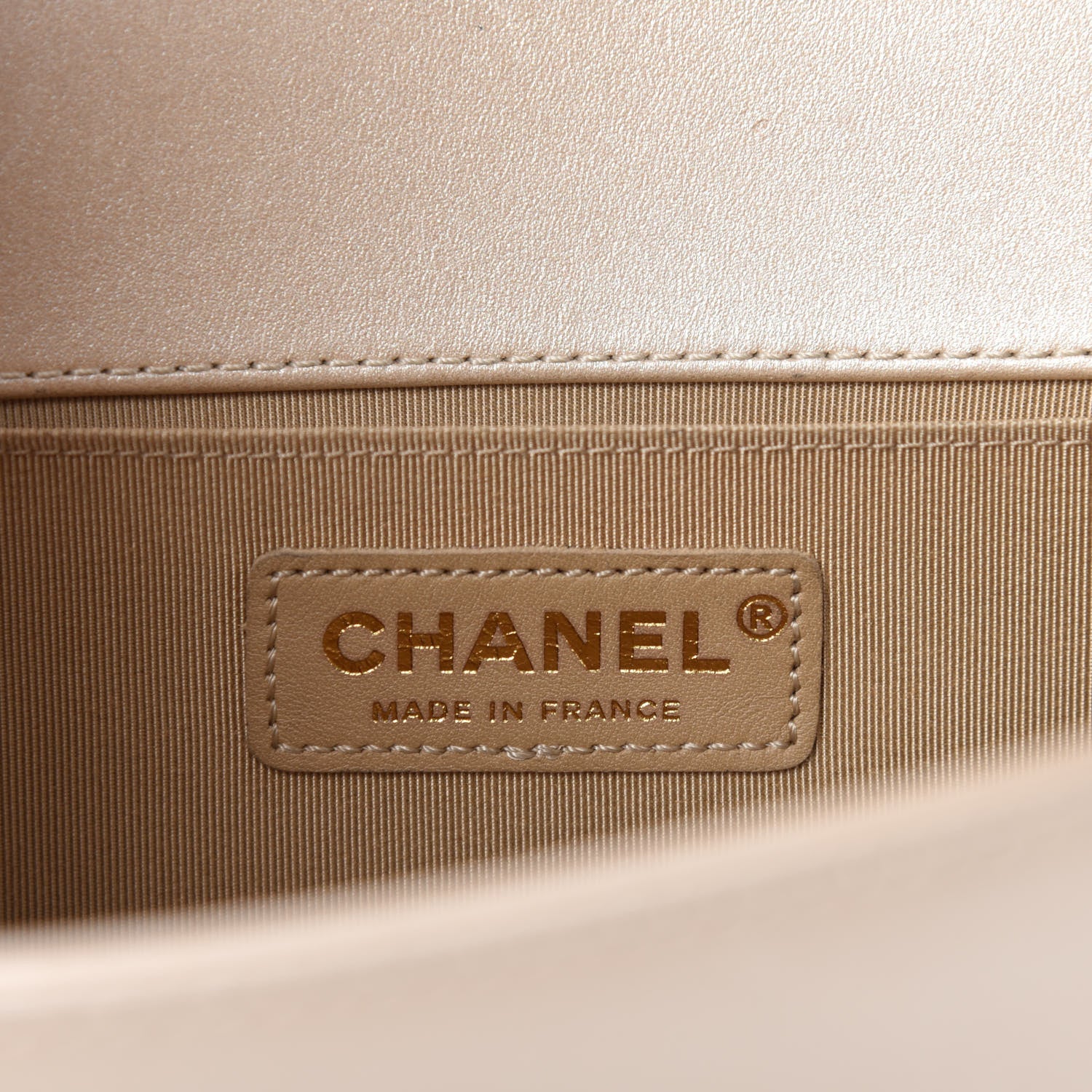 Chanel Metallic Calfskin Braided Medium Boy Flap Beige Multicolor 8 of 10