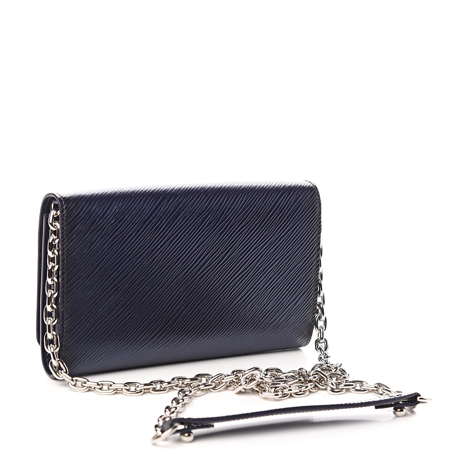 Louis Vuitton Epi Sequins Flame Twist Chain Wallet Blue Nuit 2 of 11