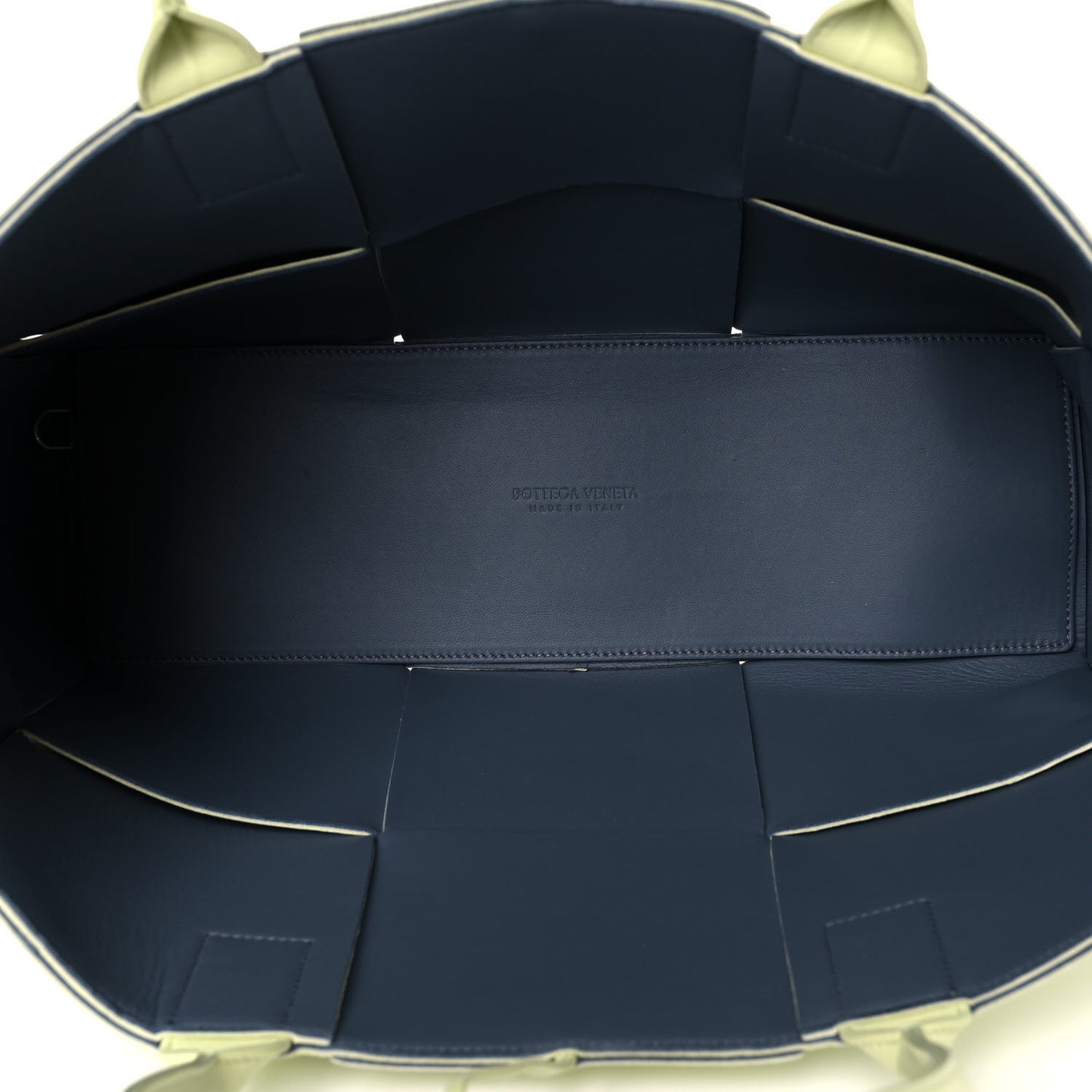 Nappa Intrecciato Small Arco Tote Lemon