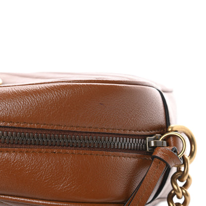 Gucci Glazed Calfskin Matelasse Diagonal Small GG Marmont Chain Shoulder Bag Cuir 12 of 12