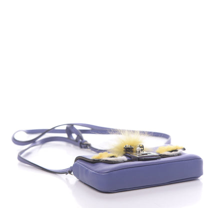 Fendi Nappa Rabbit Fox Fur Micro Buggie Baguette Cassis Giallo Multicolor 4 of 10