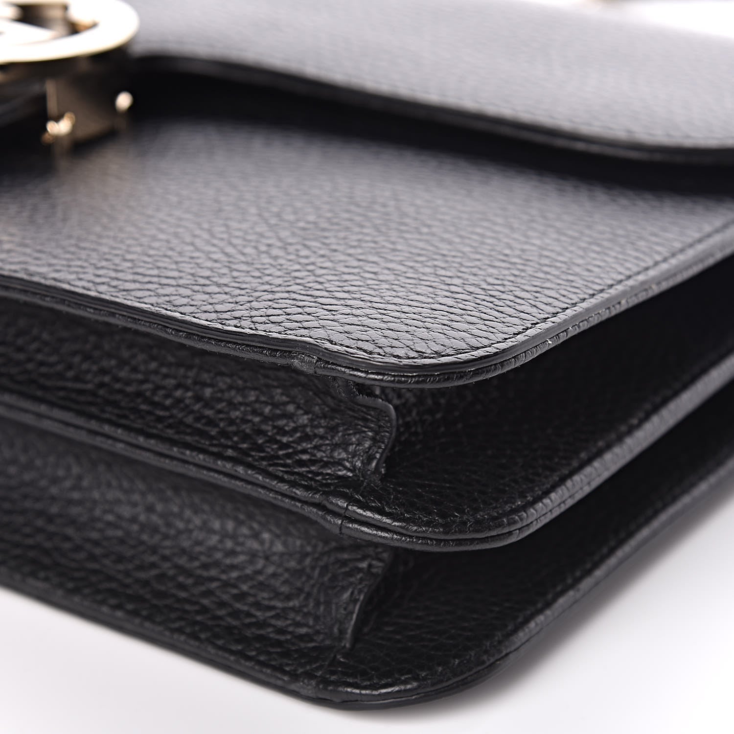 Gucci Dollar Calfskin Interlocking G Shoulder Bag Black 6 of 11