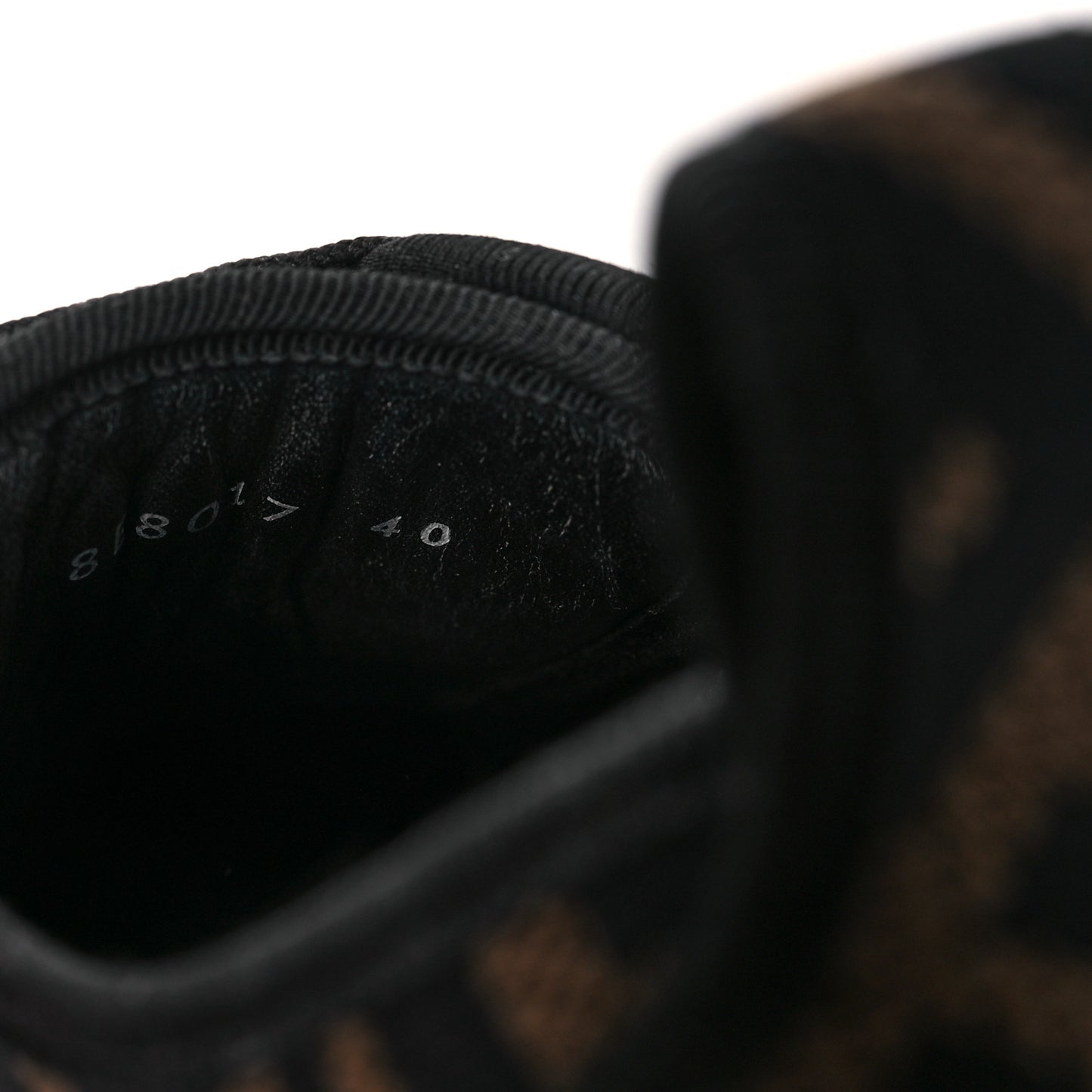 Fabric FF Micro-Perforated Rise Low Top Sneakers 40 Tobacco Black