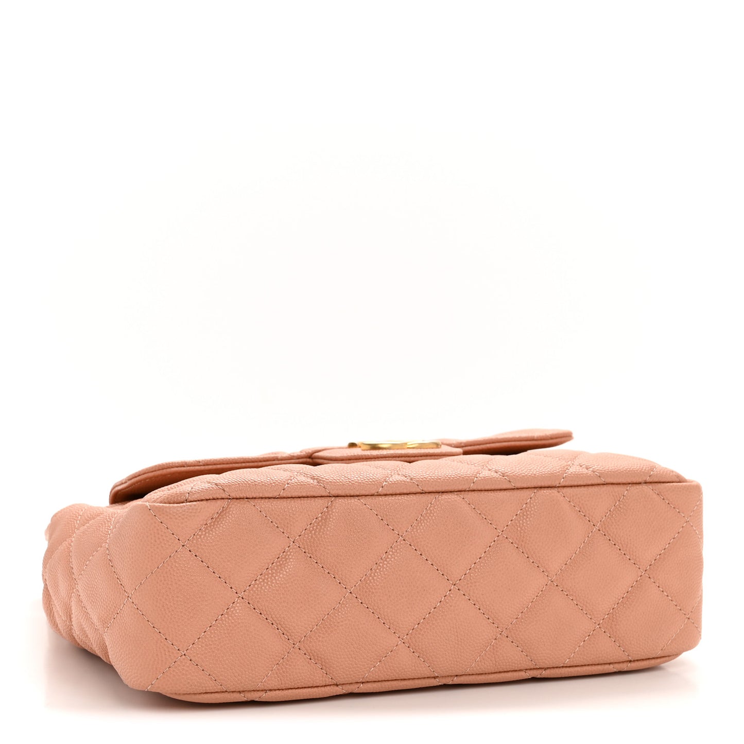 Caviar Quilted Wavy CC Hobo Beige