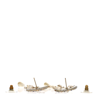 Chanel Crystal Pearl CC Chain Drop Earrings Multicolor 3 of 5