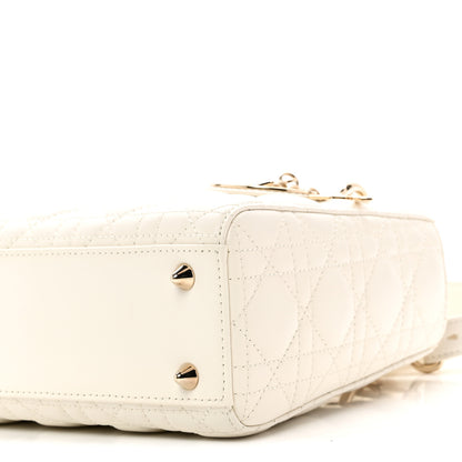 Christian Dior Lambskin Cannage Small Lucky Badges My Lady Dior White 10 of 10
