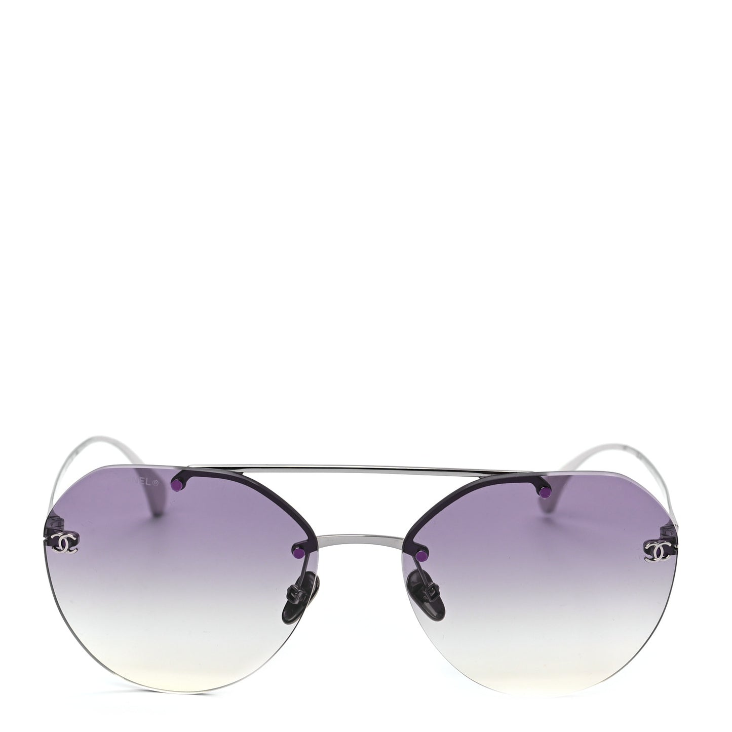 Titanium CC Pilot Aviator Sunglasses 4272-T Silver