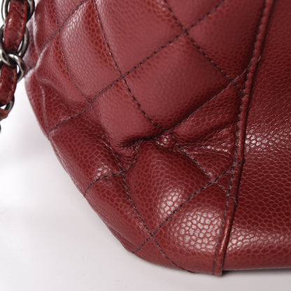 Chanel Caviar Quilted City Shopping Tote Dark Red 16 of 16