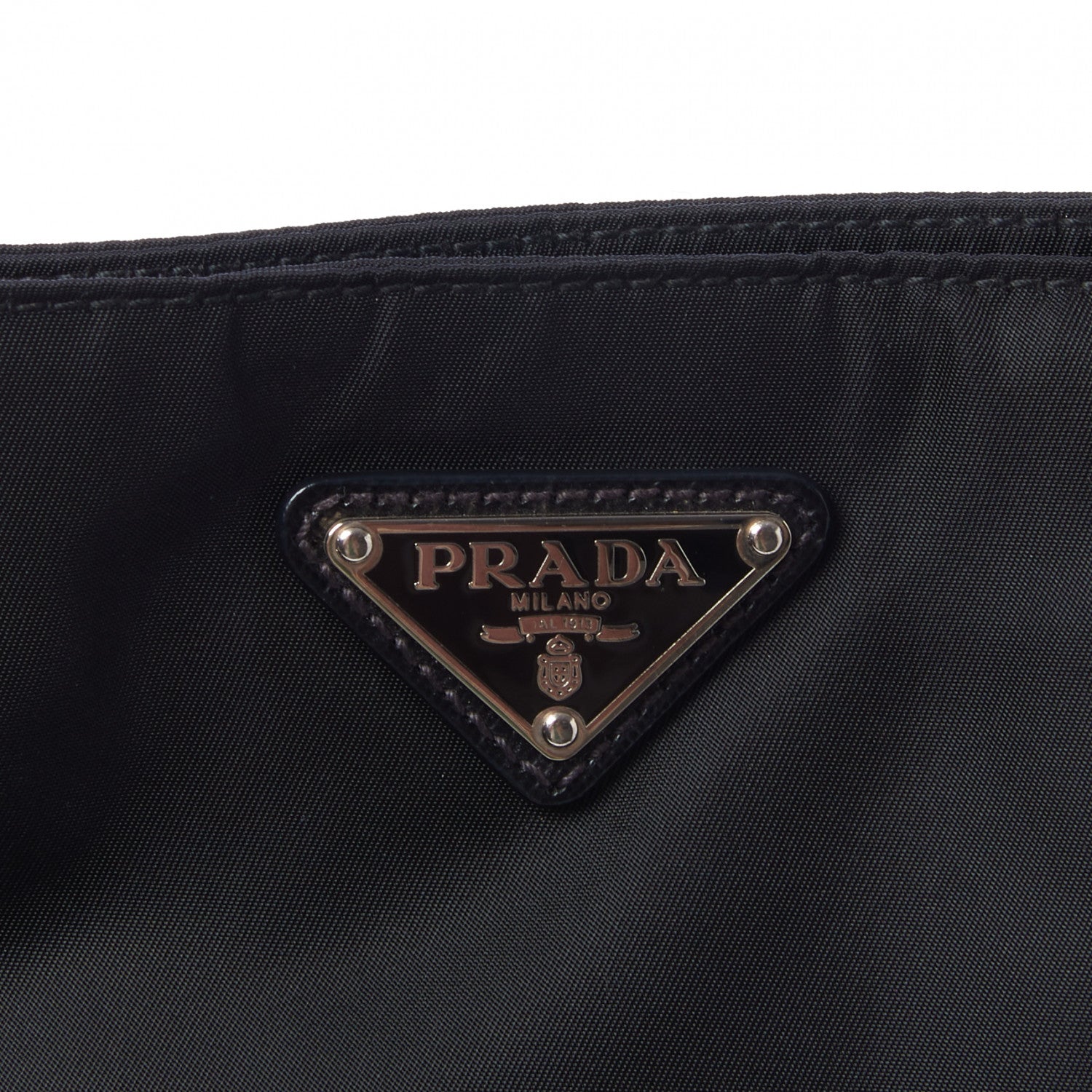 Prada Tessuto Nylon Saffiano Messenger Bag Black 7 of 8