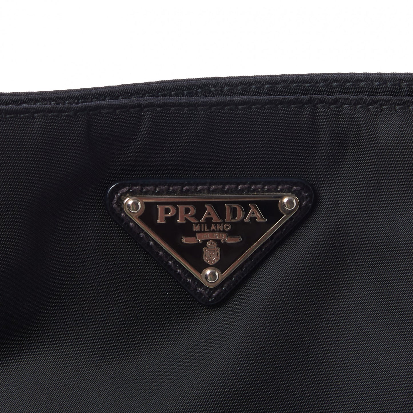 Tessuto Nylon Saffiano Messenger Bag Black
