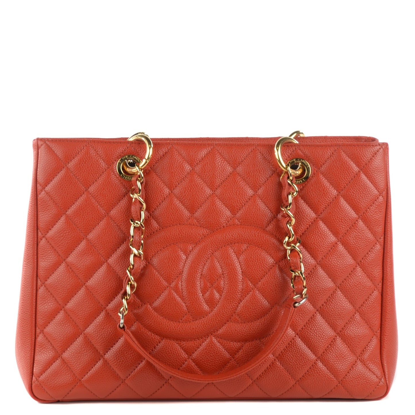 Caviar Quilted Grand Shopping Tote GST Red