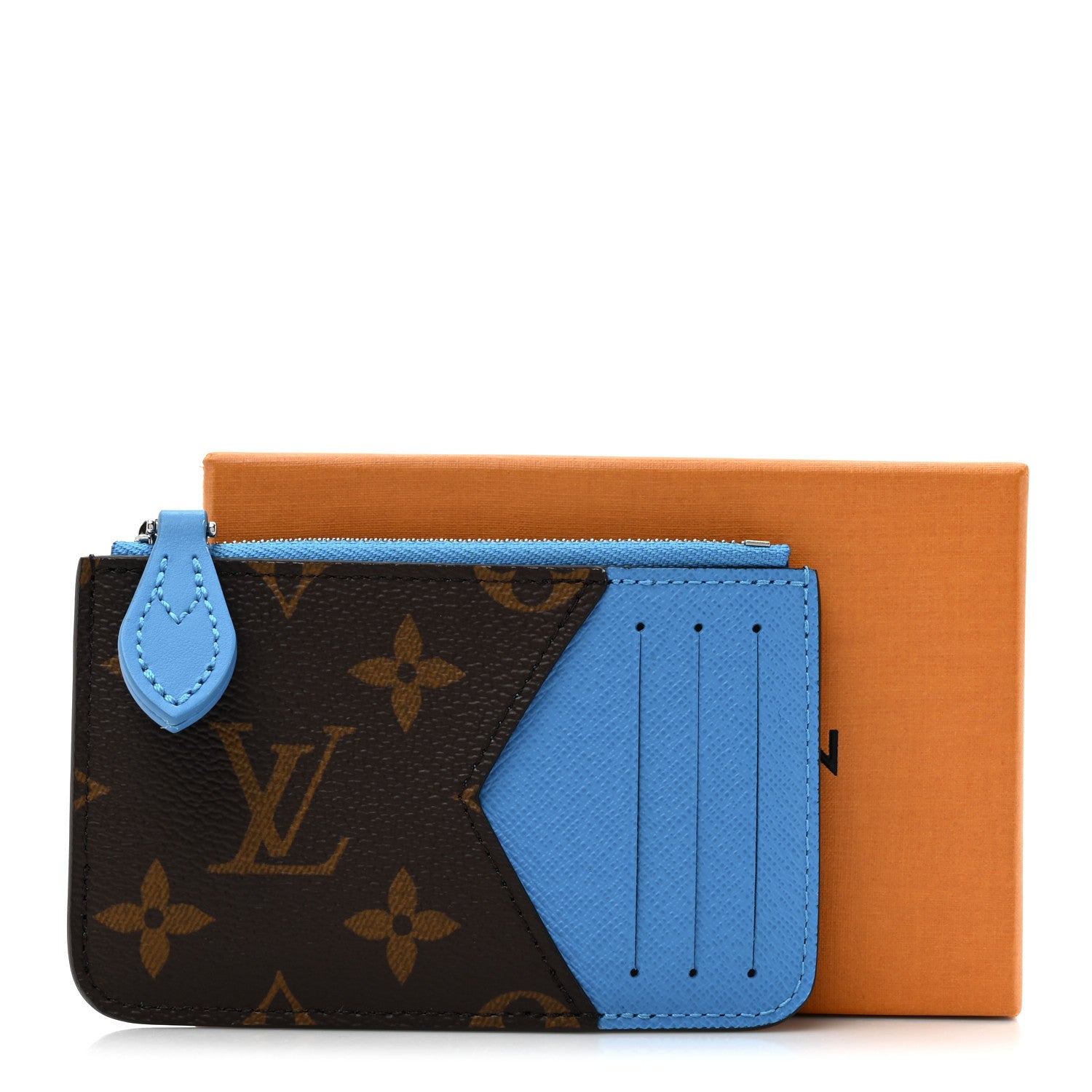 Louis Vuitton Monogram Zipped Romy Card Holder Gaston Blue 1699002