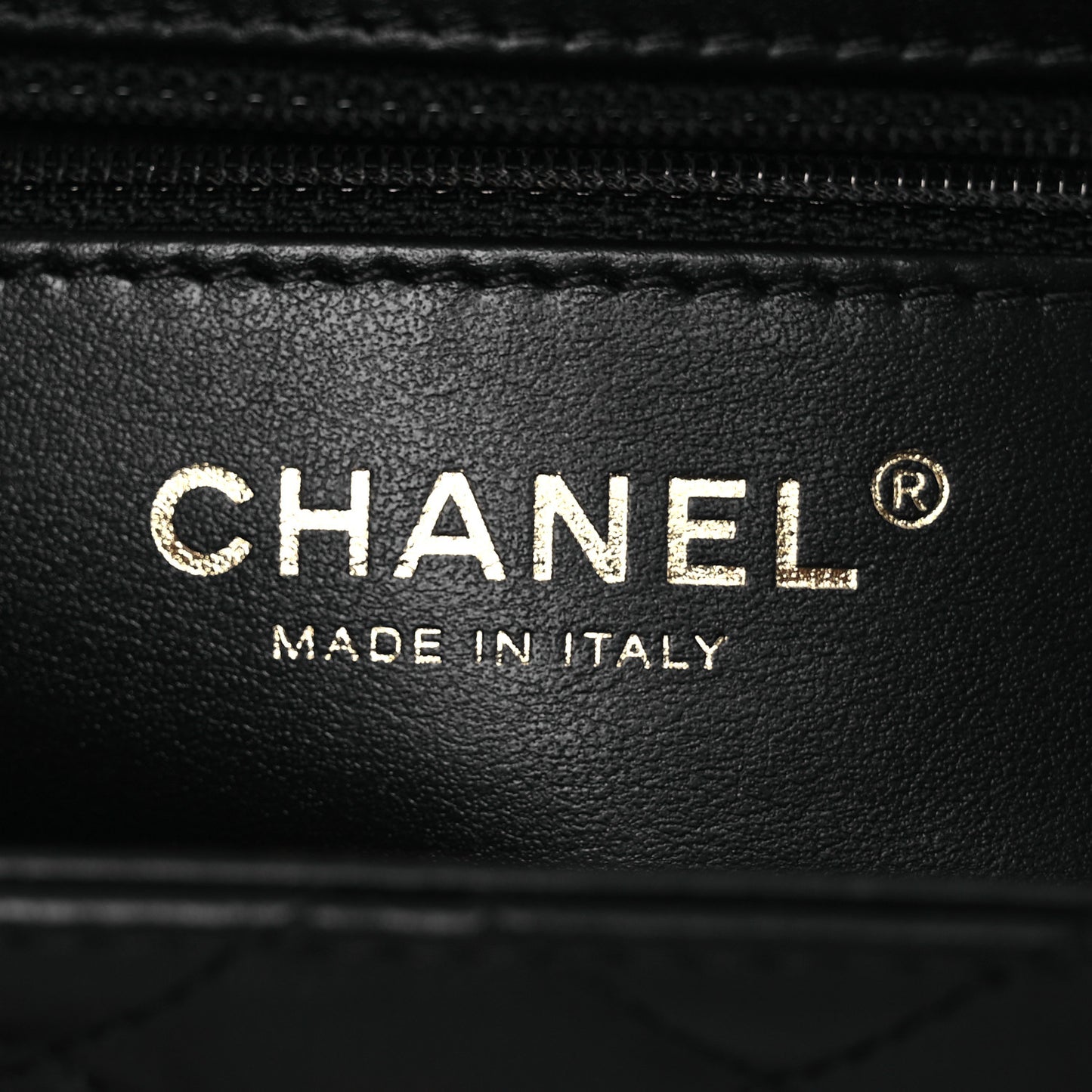 Shiny Aged Calfskin Quilted Nano Kelly Shopper Black