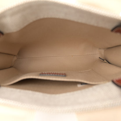 Chloe Cotton Calfskin Small Woody Ribbon Tote White Brown 5 of 10