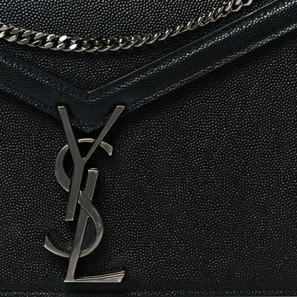 Saint Laurent Grain De Poudre Monogram Cassandra Clasp Bag Black 9 of 12