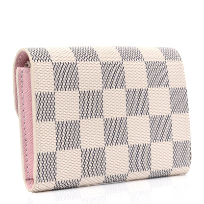 Louis Vuitton Damier Azur Rosalie Coin Purse Rose Ballerine 2 of 4