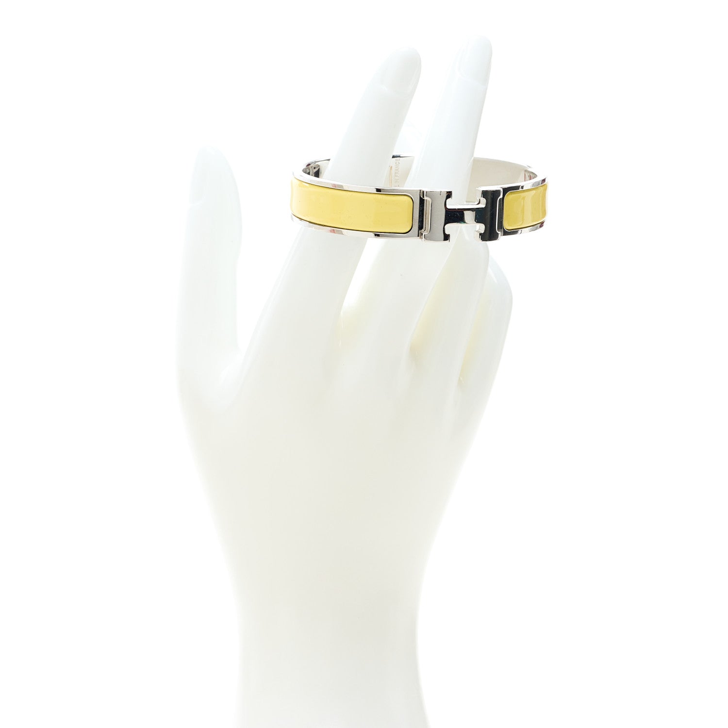 Hermes Enamel Narrow Clic Clac H Bracelet PM Jaune D'Or 2 of 4