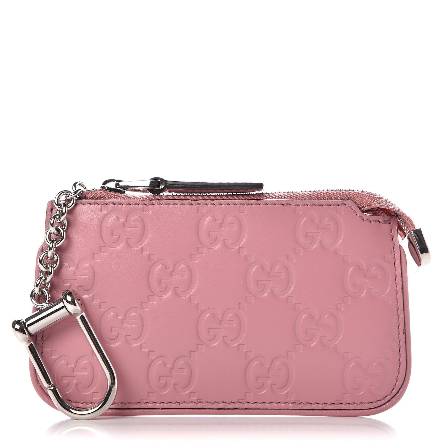 Guccissima Signature Key Case Carmine Rose