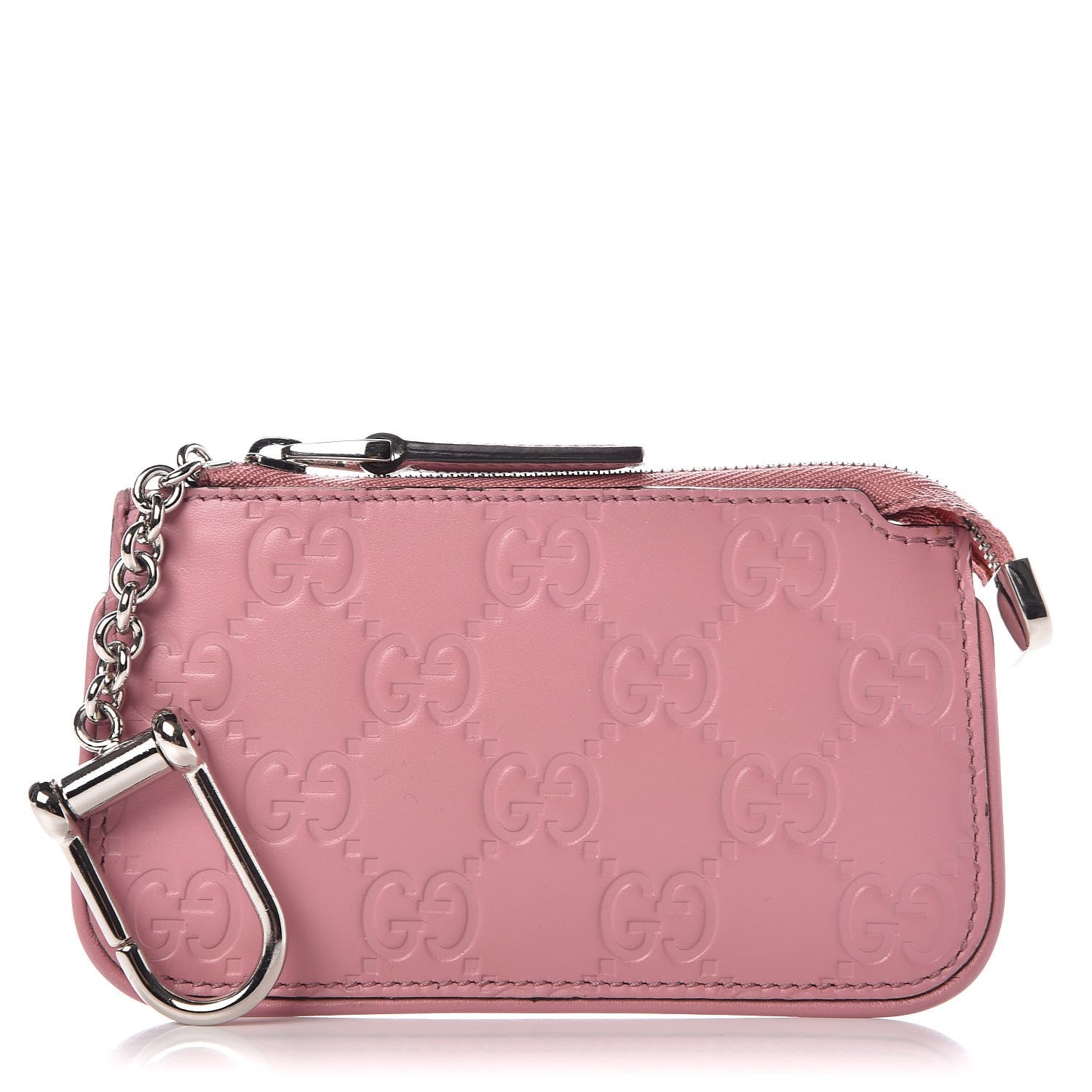 Gucci Guccissima Signature Key Case Carmine Rose 1 of 7