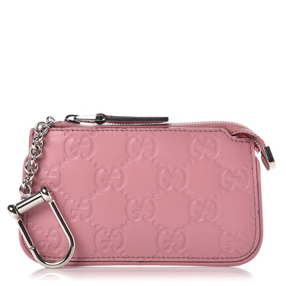 Gucci Guccissima Signature Key Case Carmine Rose 1 of 7