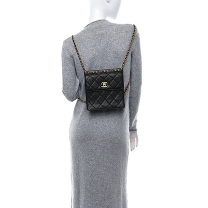 Chanel Caviar Quilted Chain Backpack Black 2 of 9