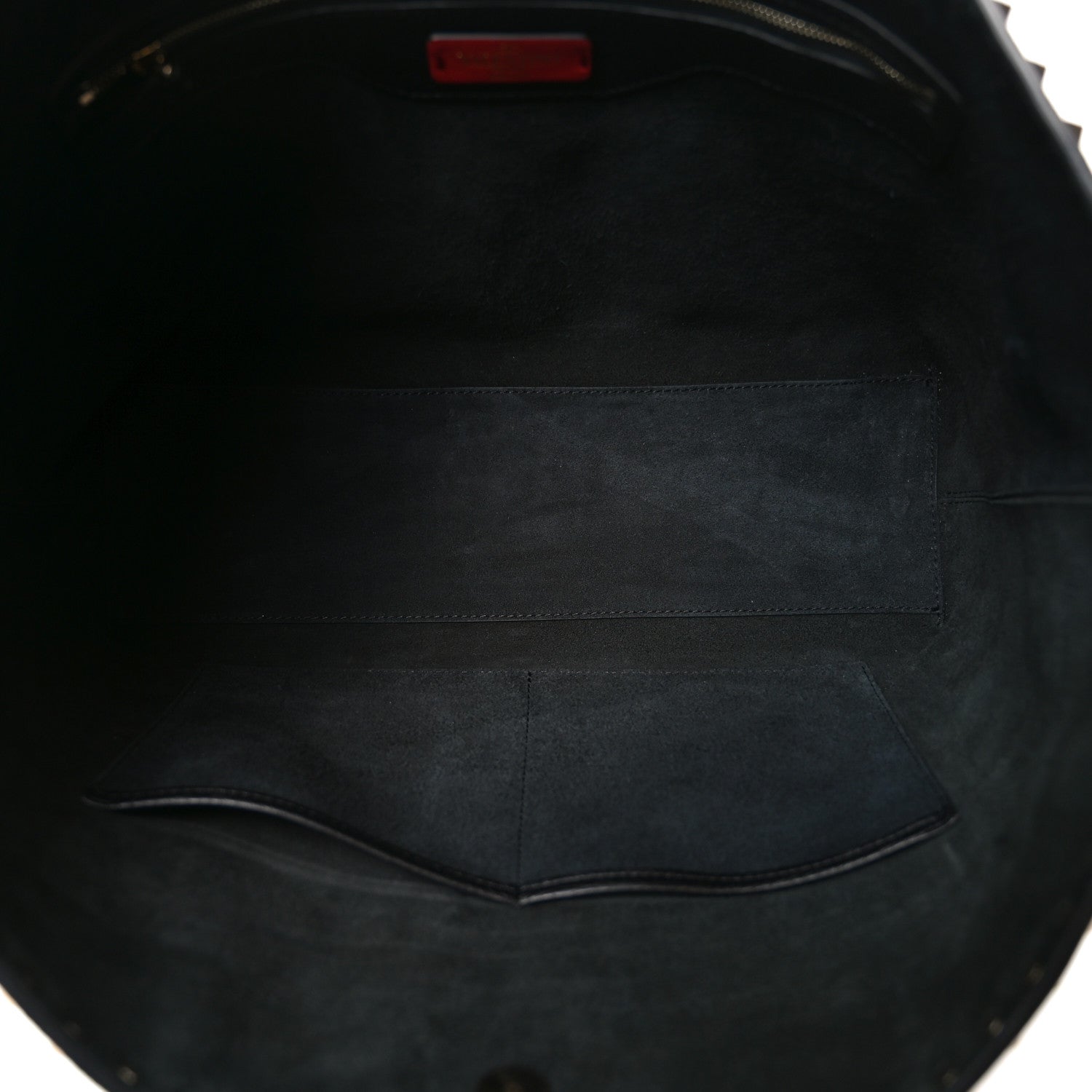 Valentino Garavani Grained Calfskin Rockstud Shoulder Tote Black 5 of 9