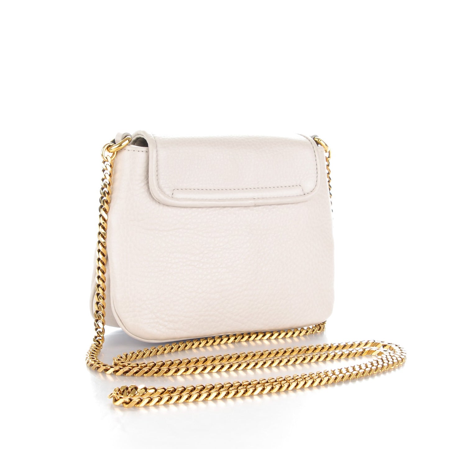 Pebbled Calfskin Small 1973 Chain Shoulder Bag Off White