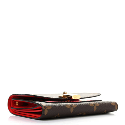 Louis Vuitton Monogram Flower Lock Compact Wallet Coquelicot 4 of 7