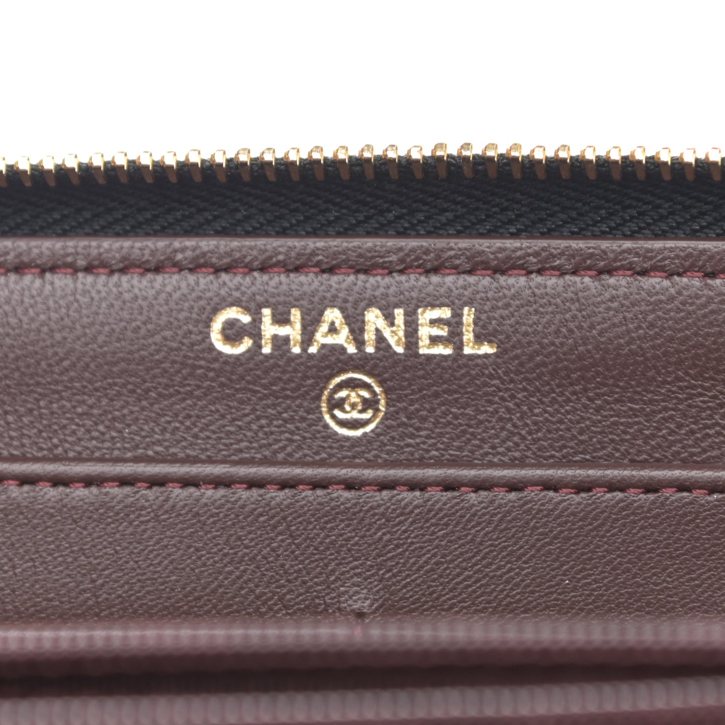Lambskin Quilted Large Gusset Zip Around Wallet Black