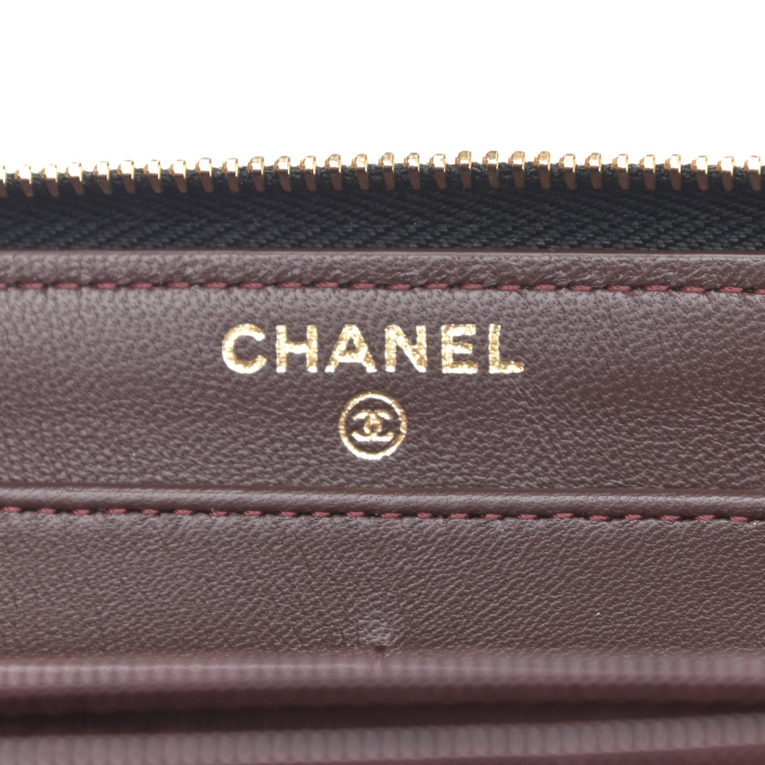 Chanel Lambskin Quilted Large Gusset Zip Around Wallet Black 6 of 8