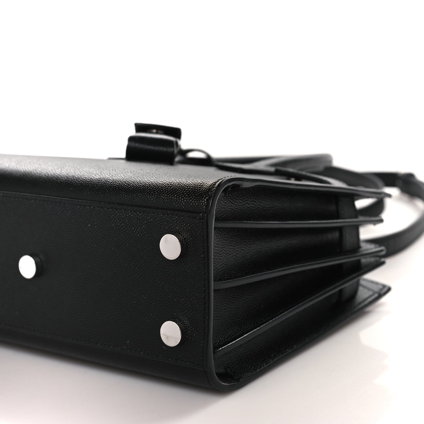 Grained Calfskin Nano Sac De Jour Black