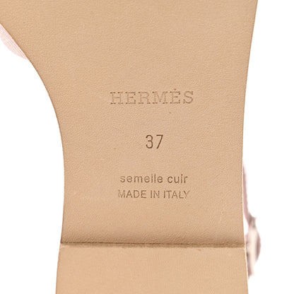 Hermes Epsom Santorini Sandals 37 Rose Porcelaine 37 Rose Porcelaine 6 of 9