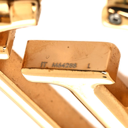 Louis Vuitton Metal Louise Hoop Earrings Gold 4 of 4
