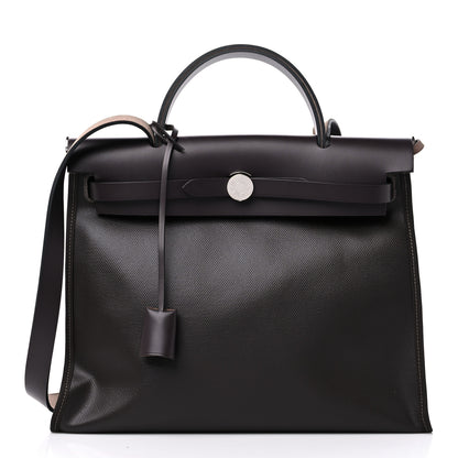 Hermes Toile H Berline Vache Hunter Herbag Zip PM 31 Black Ebene 3 of 11