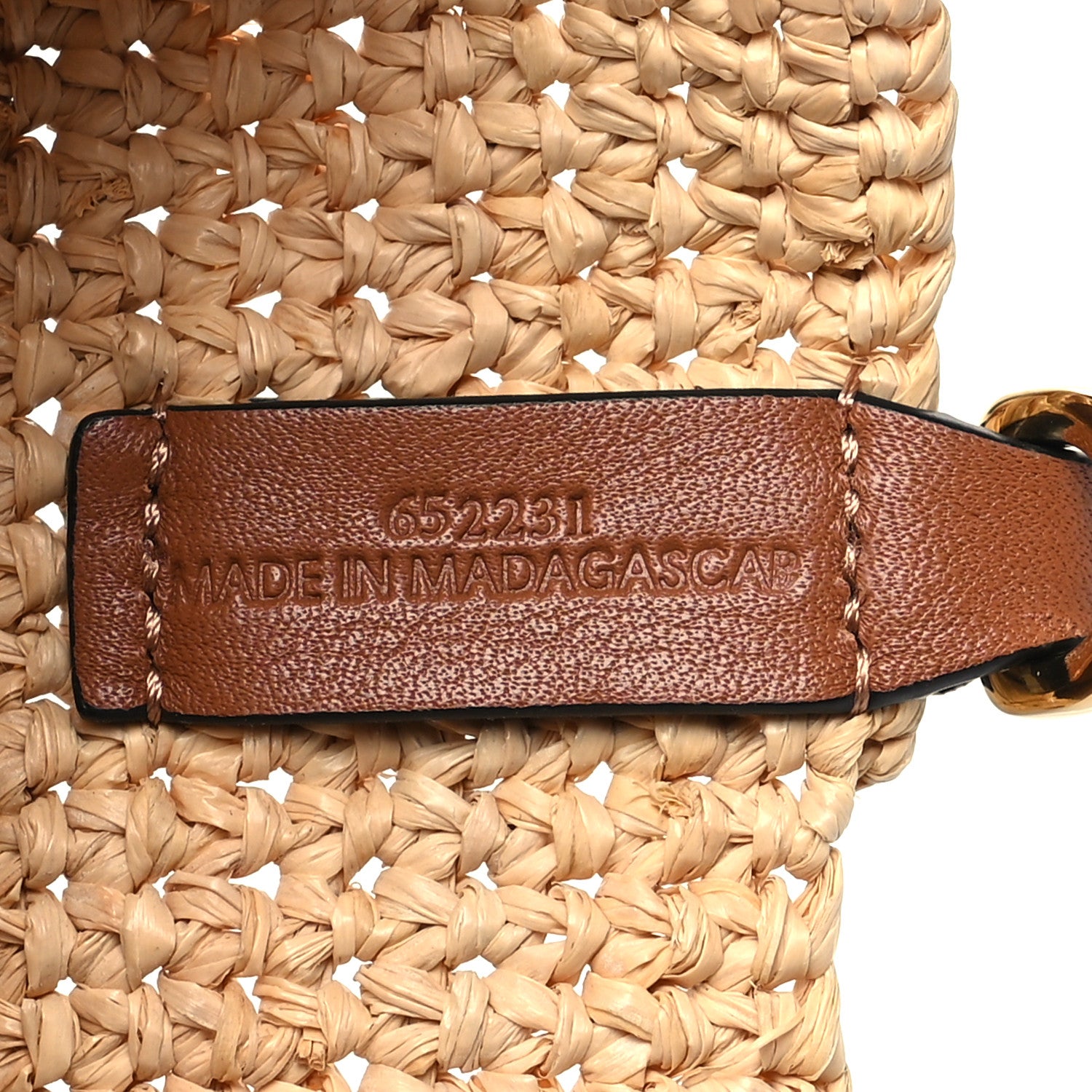 Loewe Raffia Mini Slit Tote Bag Natural Tan 6 of 9