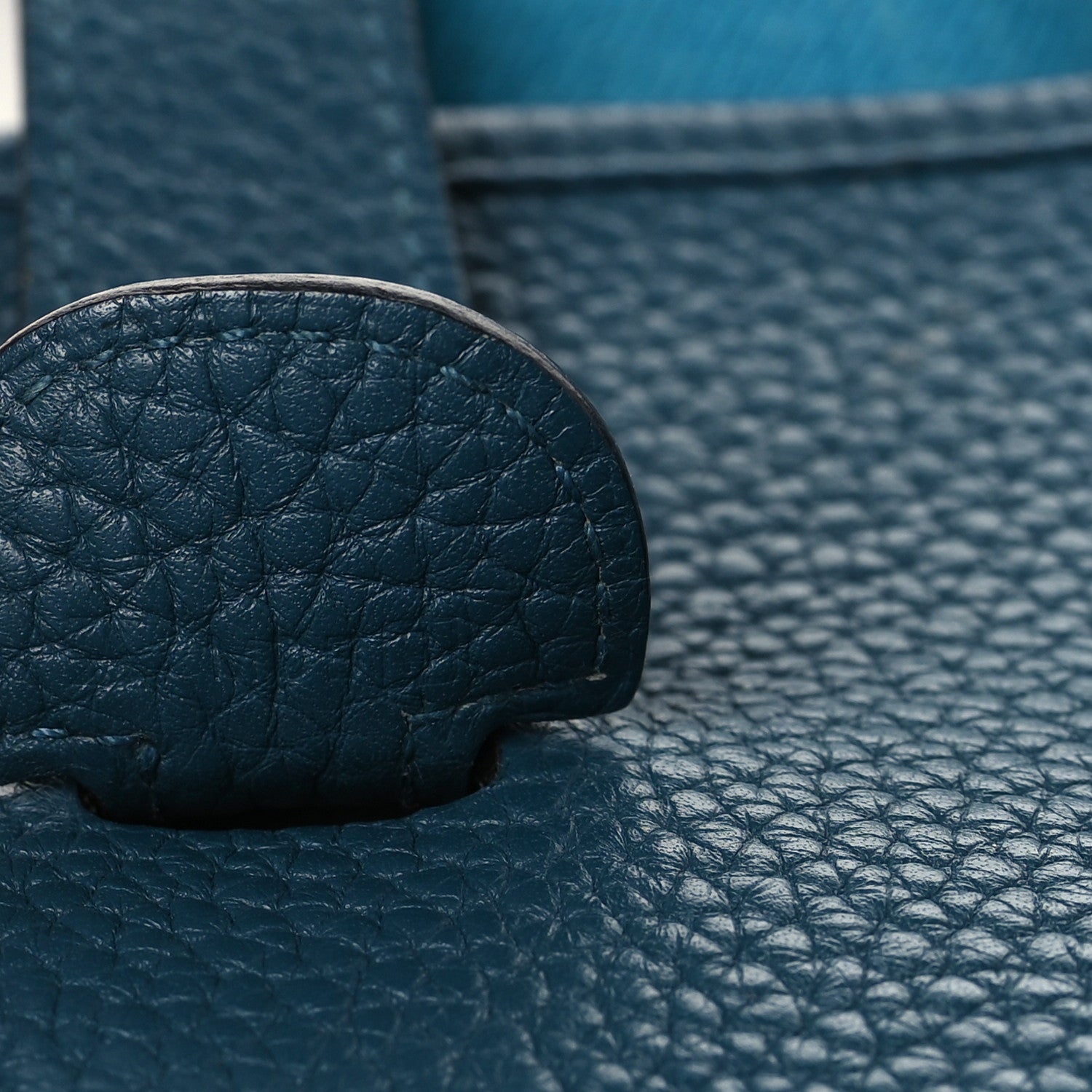 Hermes Taurillon Clemence Amazone Evelyne III GM Colvert Turquoise 7 of 10